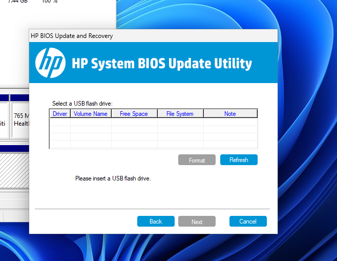 Struggling to update an HP BIOS on Linux