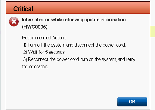 Checking the firmware version before rebooting the server after an update
