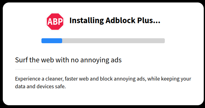 &ldquo;Installing&rdquo; Adblock Plus&mldr;