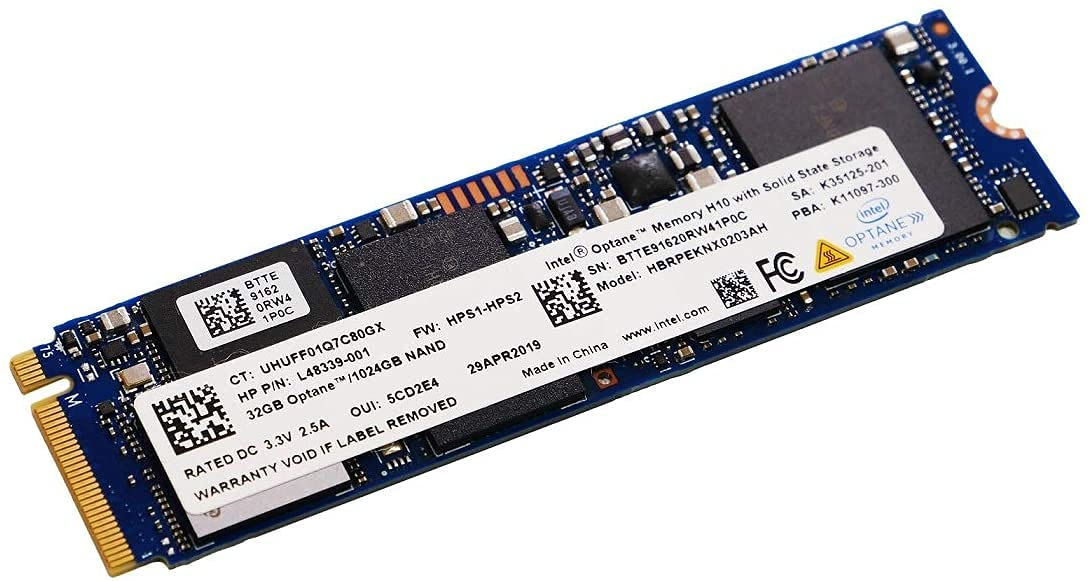 A stick of Optane, combined with a terabyte of SSD general storage